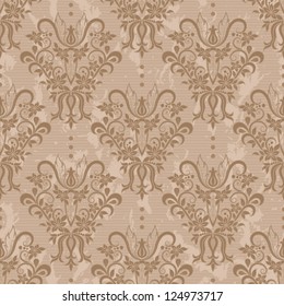 Damask seamless pattern for design. Vector Illustration