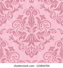 Damask seamless pattern for design. Vector Illustration