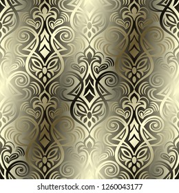 Damask seamless pattern for design. Vector Illustration