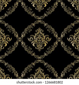 Damask seamless pattern for design. Vector Illustration