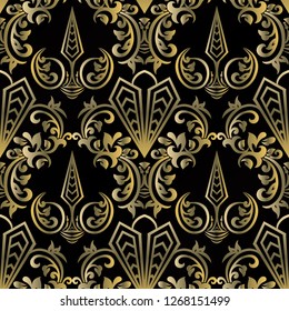 Damask seamless pattern for design. Vector Illustration