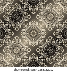 Damask seamless pattern for design. Vector Illustration