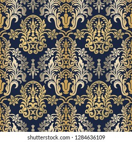 Damask seamless pattern for design. Vector Illustration