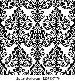 Damask seamless pattern for design. Vector Illustration