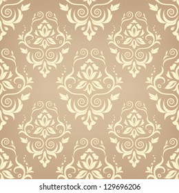 Damask seamless pattern for design. Vector Illustration