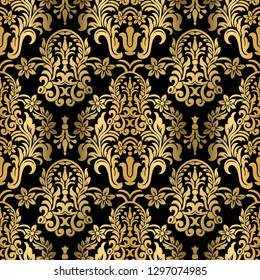 Damask seamless pattern for design. Vector Illustration