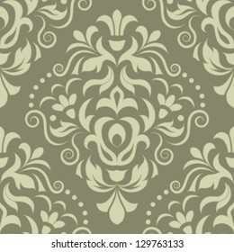 Damask seamless pattern for design. Vector Illustration
