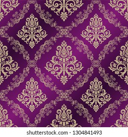 Damask seamless pattern for design. Vector Illustration