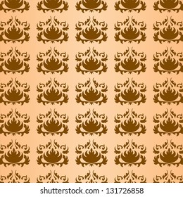 Damask seamless pattern for design. Vector Illustration