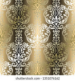 Damask seamless pattern for design. Vector Illustration