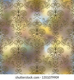 Damask seamless pattern for design. Vector Illustration