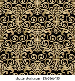 Damask seamless pattern for design. Vector Illustration