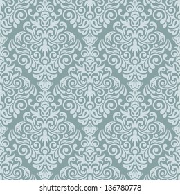 Damask seamless pattern for design. Vector Illustration