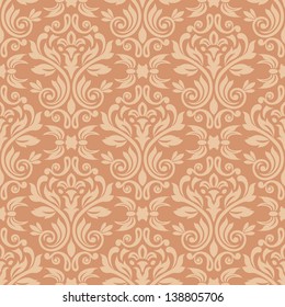 Damask seamless pattern for design. Vector Illustration