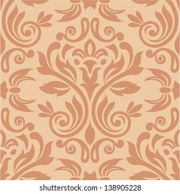Damask seamless pattern for design. Vector Illustration