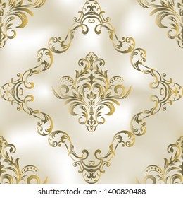 Damask seamless pattern for design. Vector Illustration