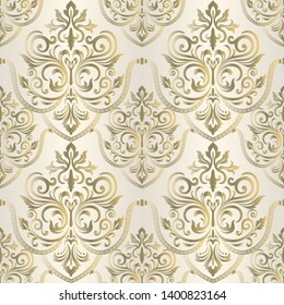Damask seamless pattern for design. Vector Illustration
