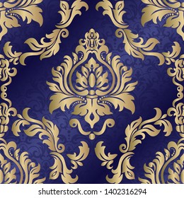 Damask seamless pattern for design. Vector Illustration