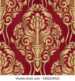 Damask seamless pattern for design. Vector Illustration