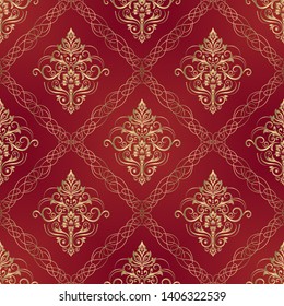 Damask seamless pattern for design. Vector Illustration