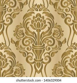 Damask seamless pattern for design. Vector Illustration
