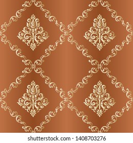 Damask seamless pattern for design. Vector Illustration