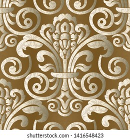 Damask seamless pattern for design. Vector Illustration