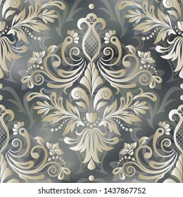 Damask seamless pattern for design. Vector Illustration