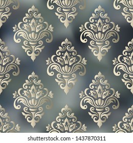 Damask seamless pattern for design. Vector Illustration