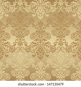 Damask seamless pattern for design. Vector Illustration
