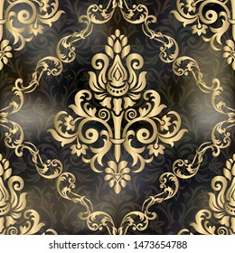 Damask seamless pattern for design. Vector Illustration