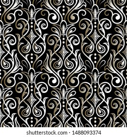 Damask seamless pattern for design. Vector Illustration