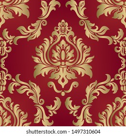 Damask seamless pattern for design. Vector Illustration