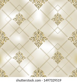 Damask seamless pattern for design. Vector Illustration