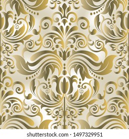 Damask seamless pattern for design. Vector Illustration