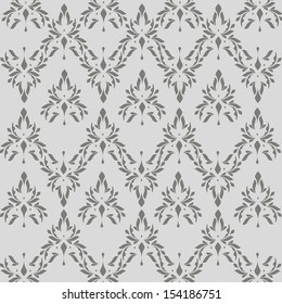 Damask seamless pattern for design. Vector Illustration. Vintage seamless wallpaper. Damask artwork. Wallpaper, damask pattern, baroque. Seamless vector background. 
