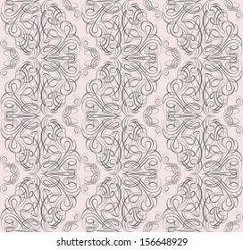 Damask seamless pattern for design. Vector Illustration