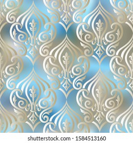 Damask seamless pattern for design. Vector Illustration