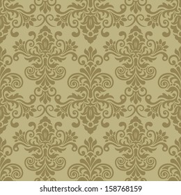 Damask seamless pattern for design. Vector Illustration