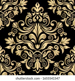 Damask seamless pattern for design. Vector Illustration