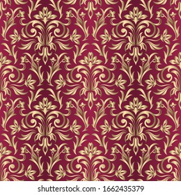 Damask seamless pattern for design. Vector Illustration