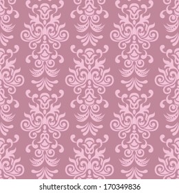 Damask seamless pattern for design. Vector Illustration