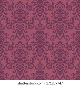 Damask seamless pattern for design. Vector Illustration