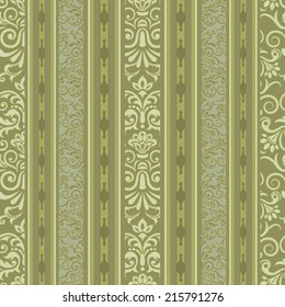 Damask seamless pattern for design. Vector Illustration