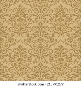 Damask seamless pattern for design. Vector Illustration