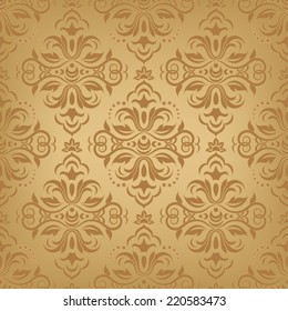 Damask seamless pattern for design. Vector Illustration
