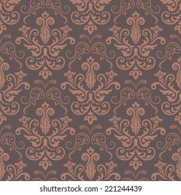 Damask seamless pattern for design. Vector Illustration