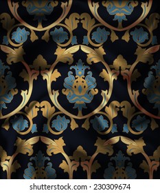 Damask seamless pattern for design. Vector Illustration