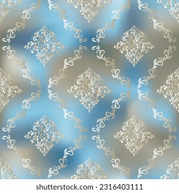 Damask seamless pattern for design. Vector Illustration