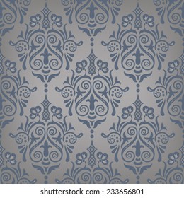 Damask seamless pattern for design. Vector Illustration